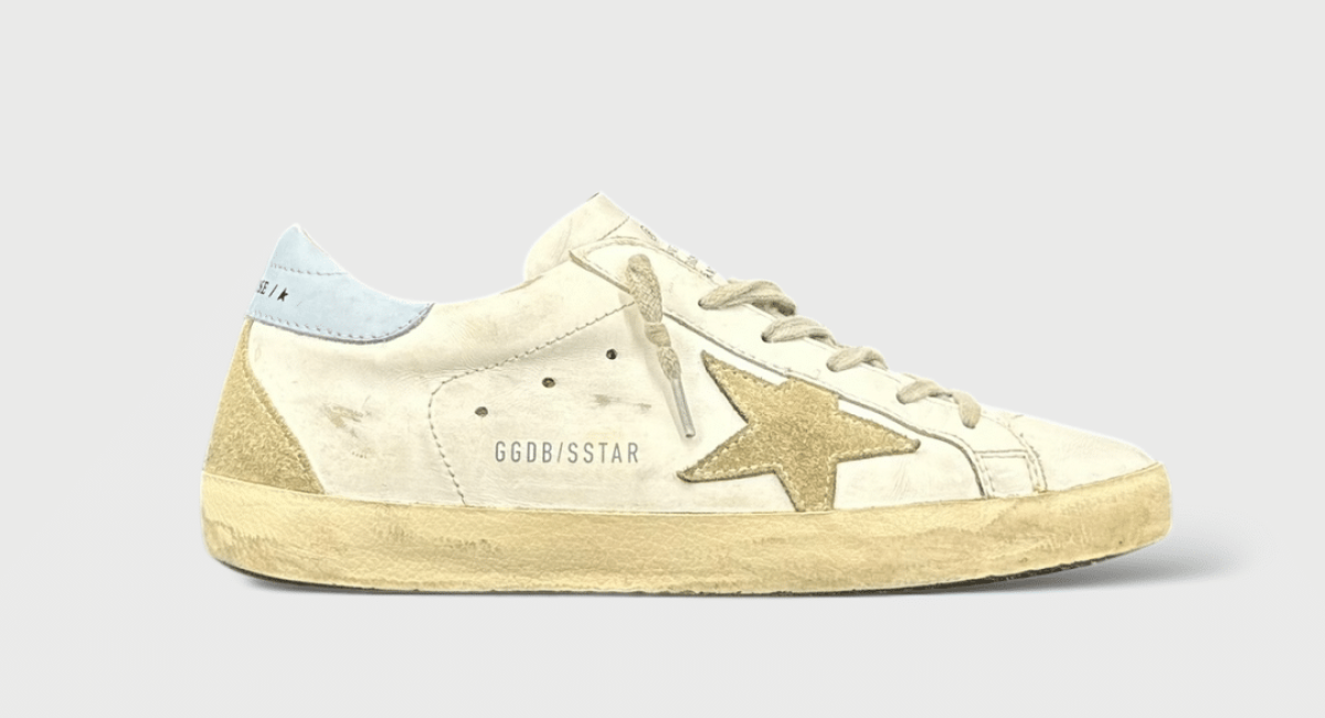 9770 Golden Goose Superstar Blanc/Gris/Bleu pastel 38