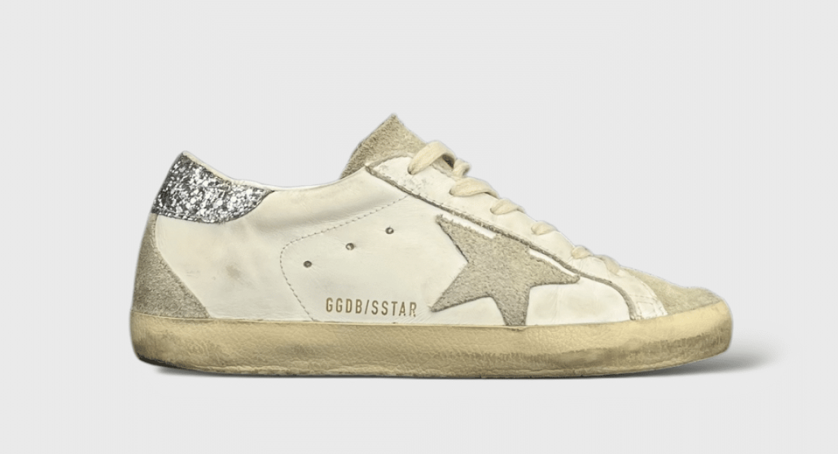 0000000429 Golden Goose Super Star Blanc/Argenté/Paillette 37
