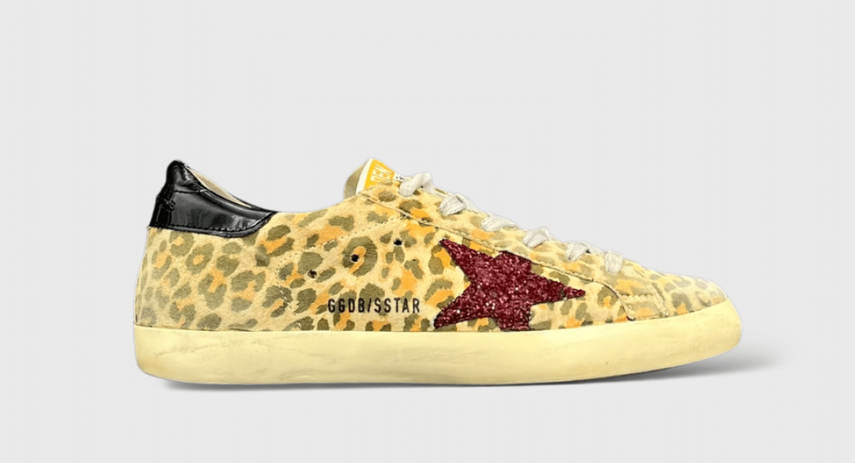 0000000410 Golden Goose Super Star Léopard/Noir/Bordeaux/Paillette 37