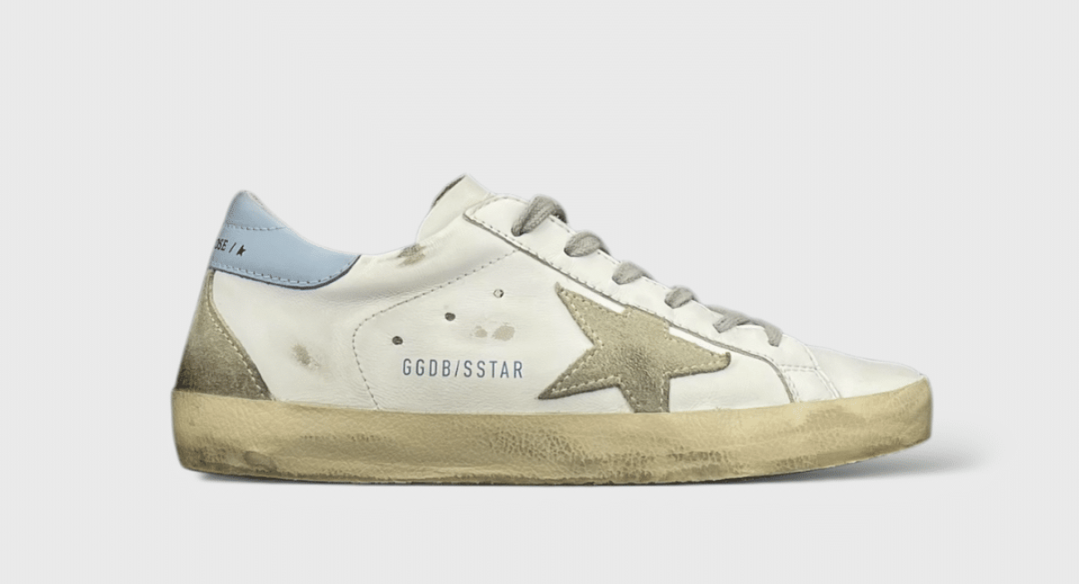 9571 Golden Goose Superstar Blanc/Bleu Pastel 36