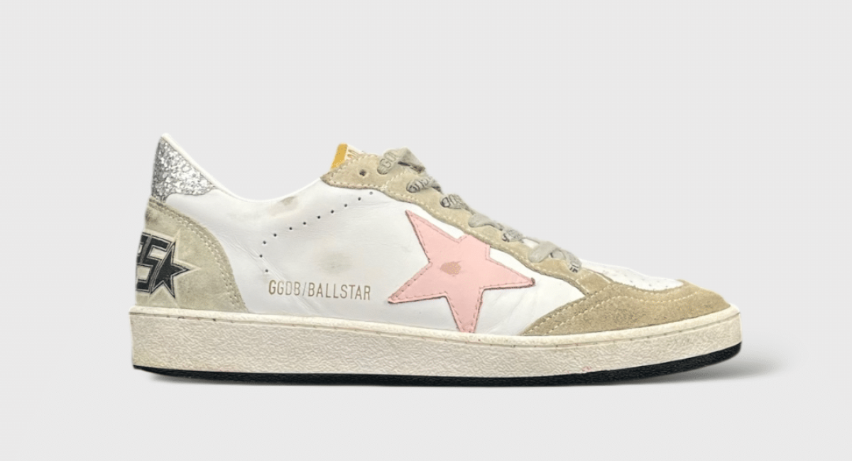 9387 Golden Goose ball Star blanc/beige/rose/argent 37