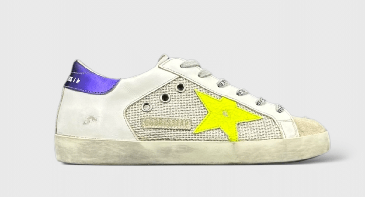 0000000038 Golden Goose Super Star Blanc/Violet/Jaune 35