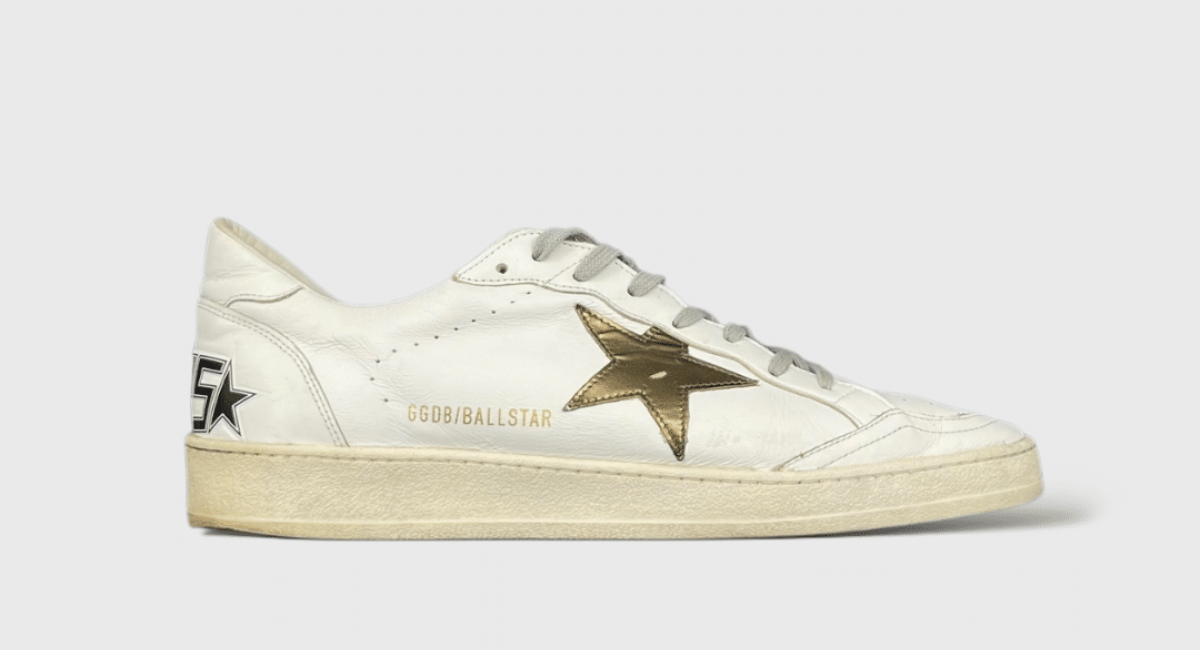 9428 Golden Goose Ballstar Blanc/Or 45
