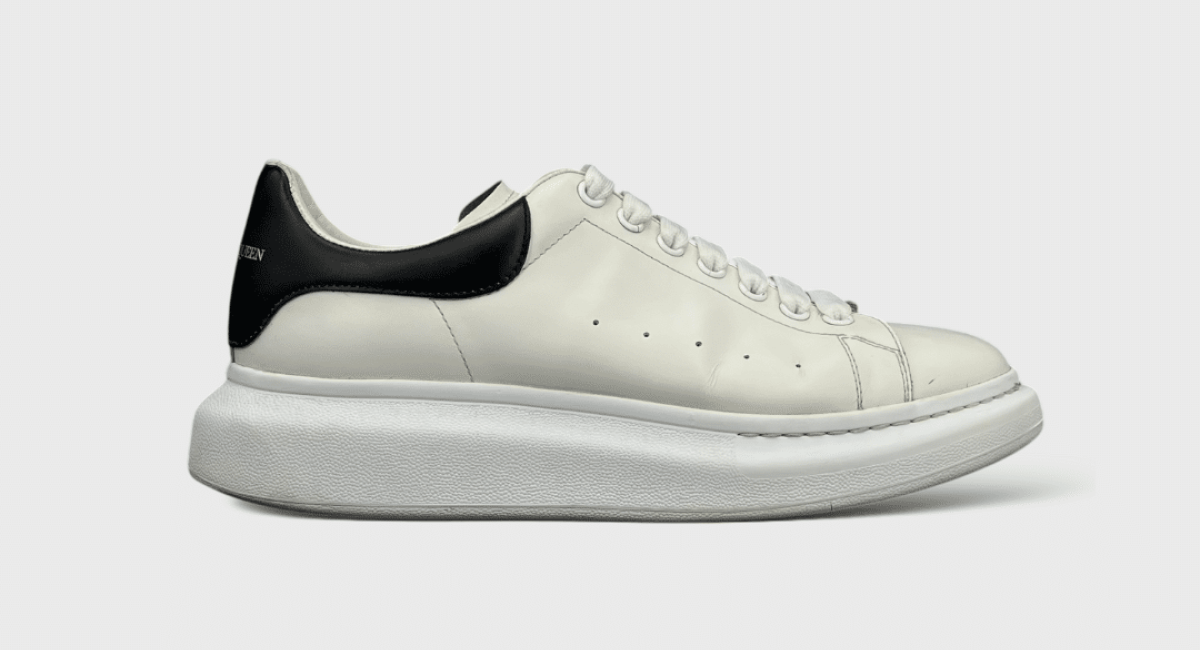 0000000443 Alexander Mcqueen Oversize Blanc/Cuir 44