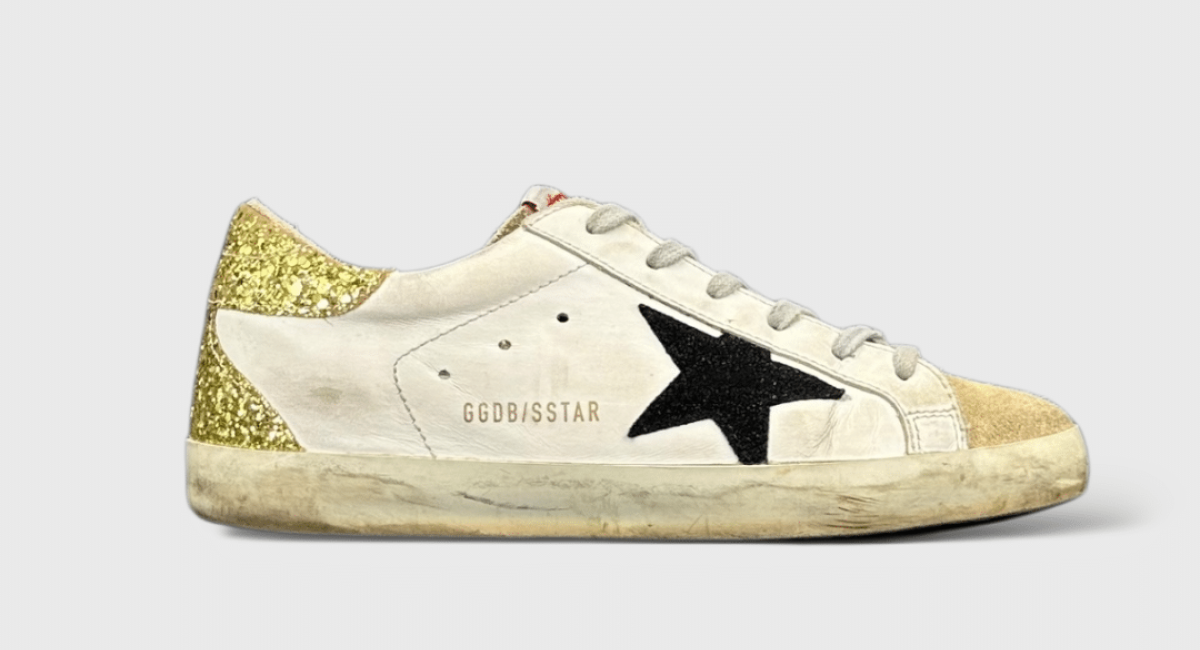 10360 Golden Goose Superstar Blanc/noir/doré 38