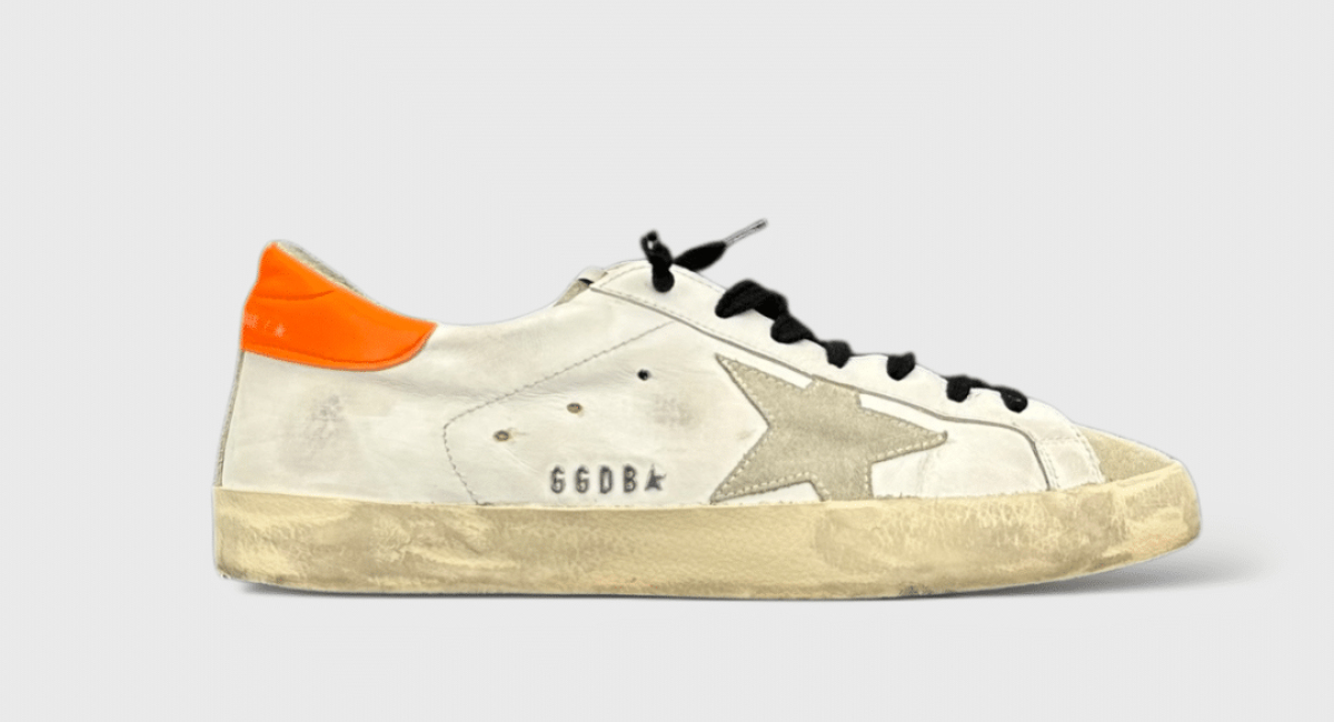 0000000670 Golden Goose Super Star Orange/blanc/noir 40