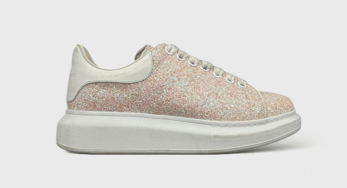 0000000694 Alexander Mcqueen Oversize Blanc/Paillettes/Rose 39