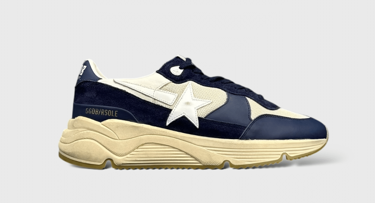 9764 Golden Goose Running Bleu marine/Argenté/Beige 41