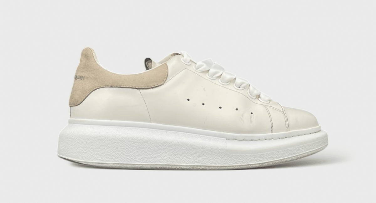 0000000708 Alexander Mcqueen Oversize Blanc/Taupe 37