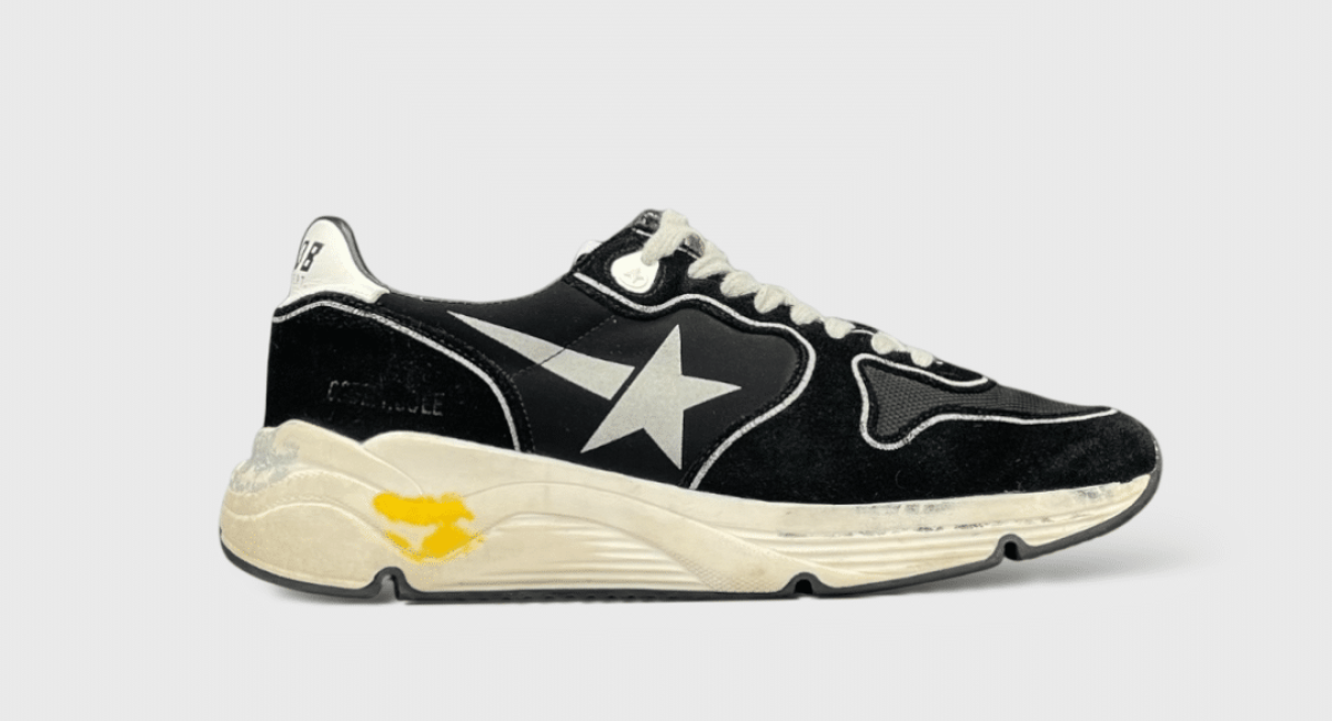 9393 Golden Goose Running noir/argent/jaune 39