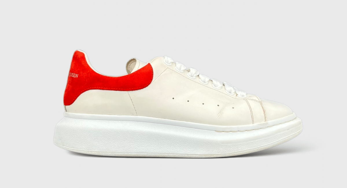 0000000175 Alexander Mcqueen Oversize Blanc/Rouge 40,5