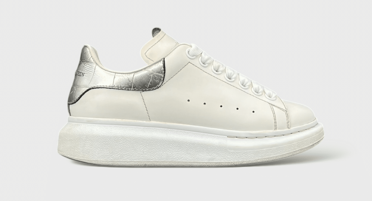 0000000709 Alexander Mcqueen Oversize blanche/argenté 35,5