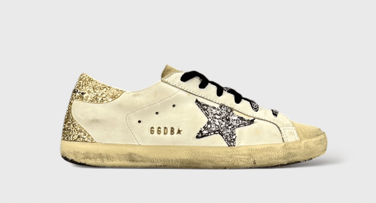 9762 Golden Goose Super Star Blanc/Noir/Or/Noir 38