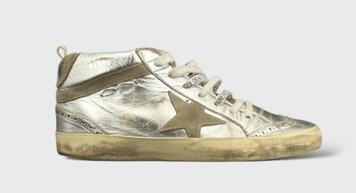 0000000140 Golden Goose Mid Star Argent/beige38