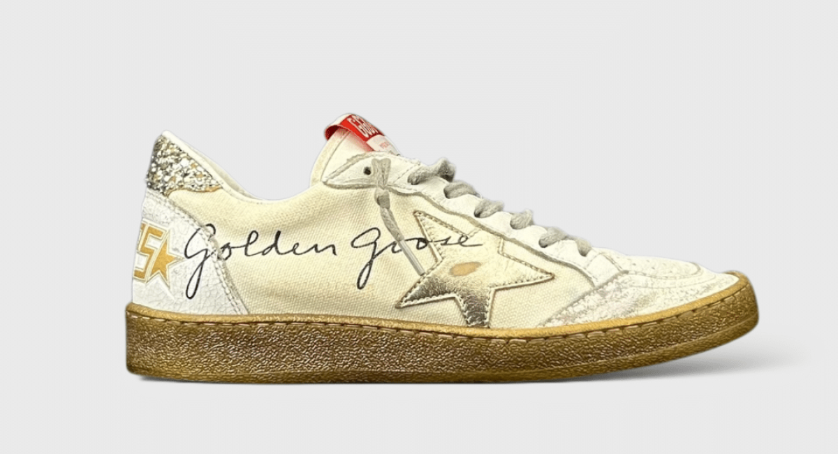 V10427 Golden Goose Ball Star Blanc/Or 36