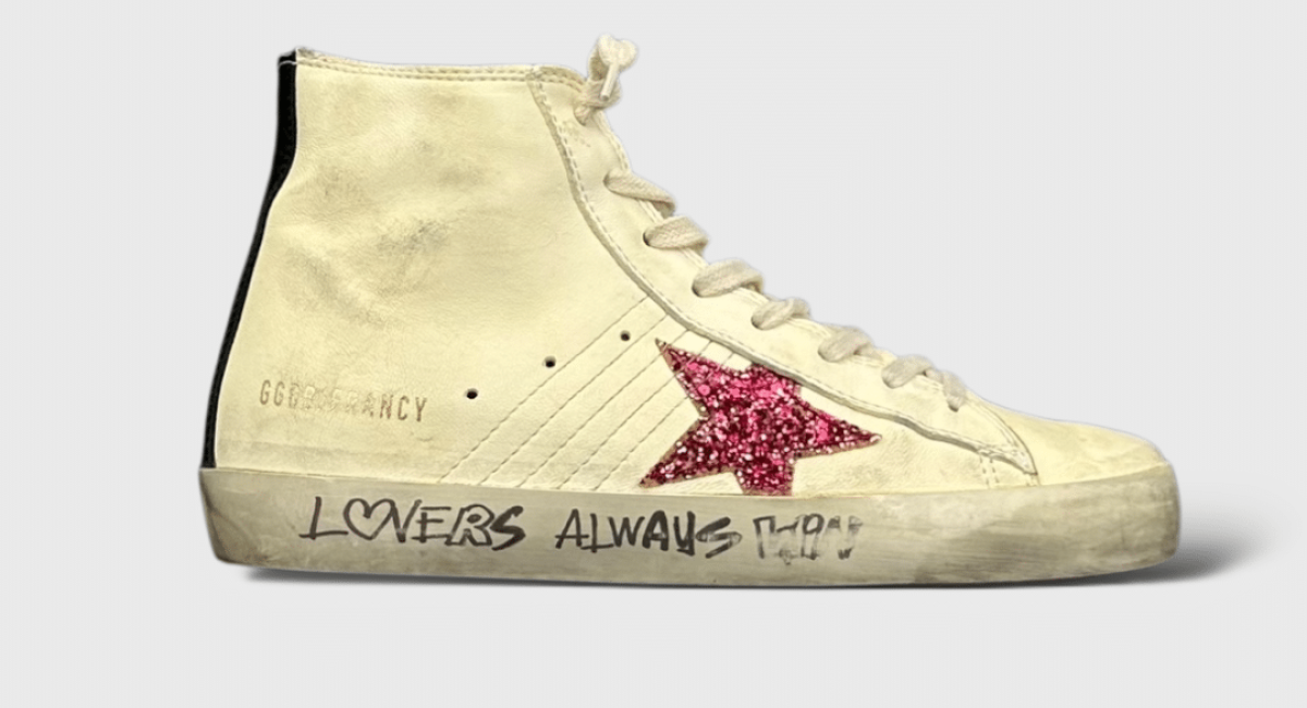 0000000437 Golden Goose Francy Beige/Rose/Paillette 36