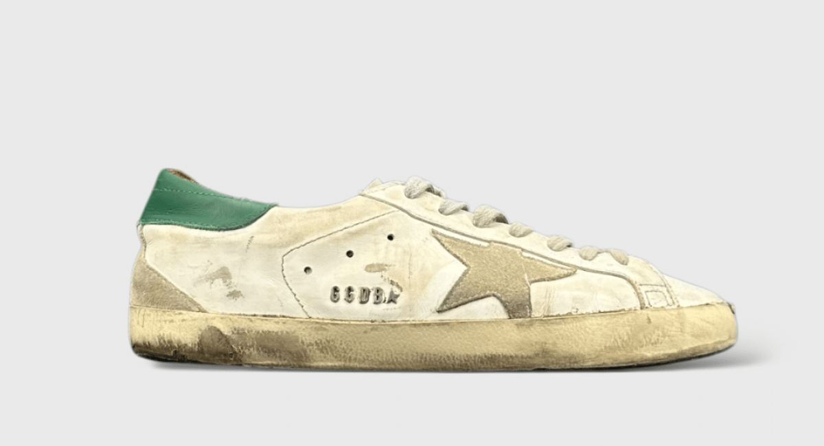 0000000480 Golden Goose Super Star Blanc/Vert 41