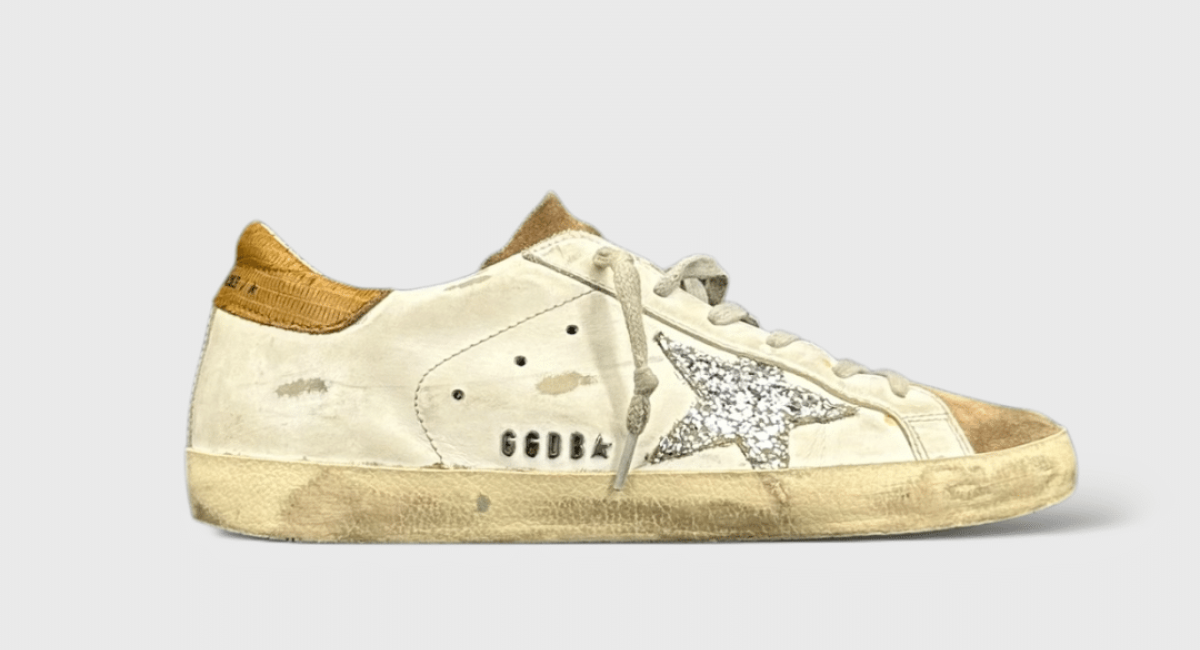 0000000056 Golden Goose Super Star Blanc/argent/Camel 37