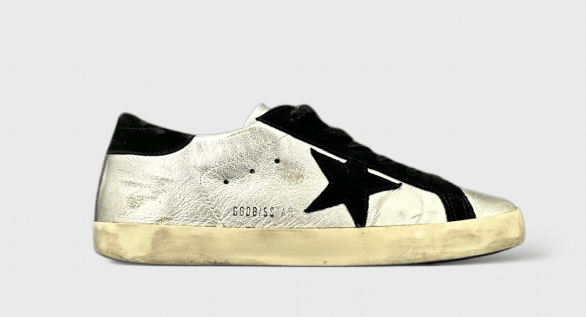 0000000060 Golden Goose Super Star Argenté/Noir 40