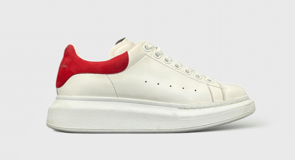 0000000655 Alexander Mcqueen Oversize Blanc/Rouge 36,5