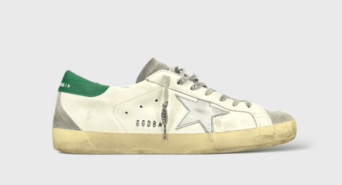 9500 Golden Goose Super Star Blanc/Vert/Argent 42