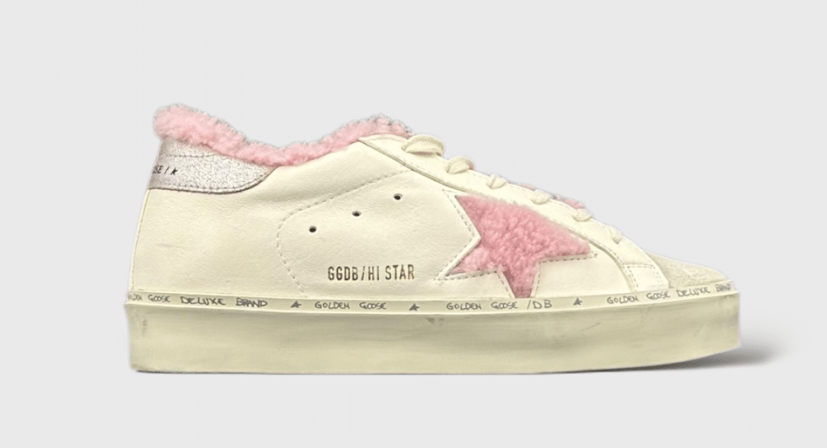 0000000769 Golden Goose hi star Blanc/Rose/Moumoute 39