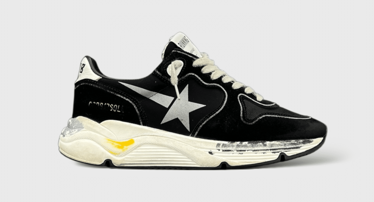 M23 Golden Goose Running Noir/Argenté 37