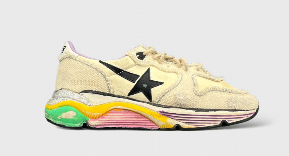 0000000724 Golden Goose Running Blanc/Rose/Jaune/Vert 38
