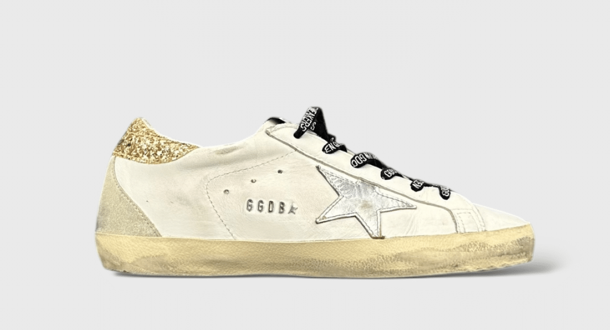 9774 Golden Goose Superstar Blanc/Argenté/Doré/Paillette 39