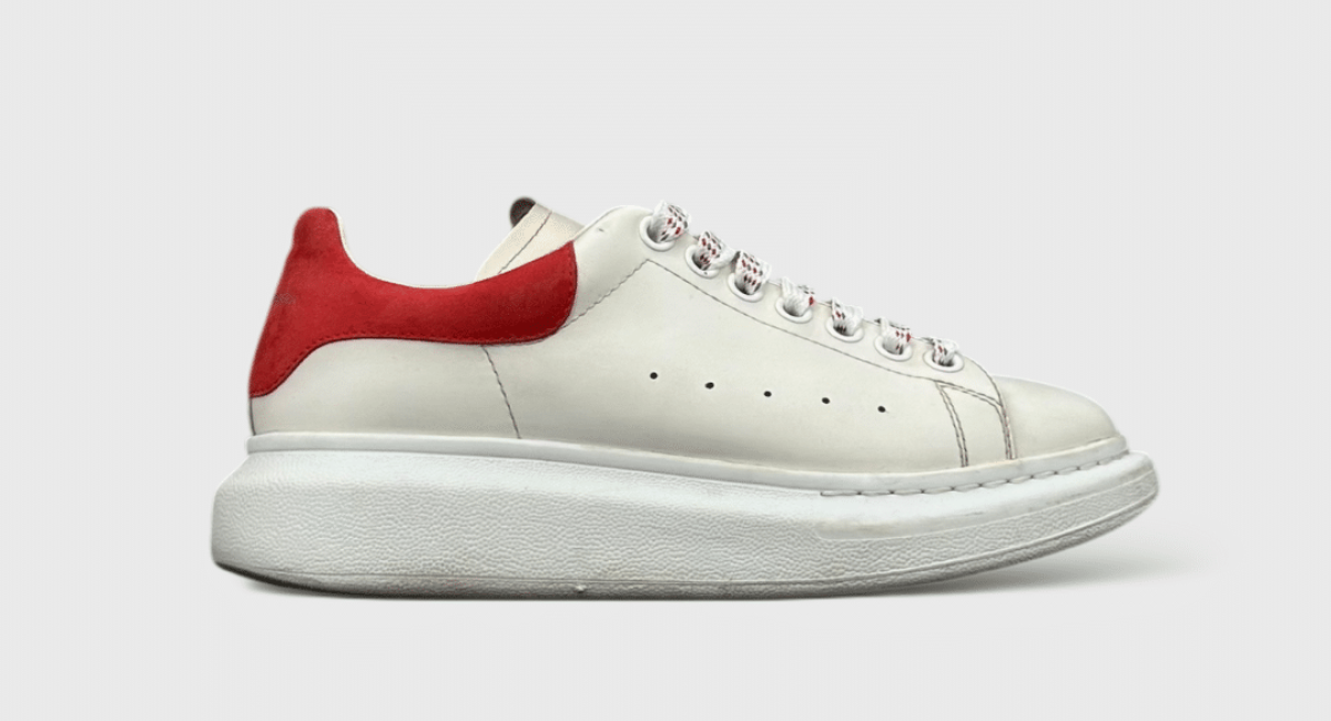 0000000610 Alexander Mcqueen Oversize Blanc/Rouge 38,5
