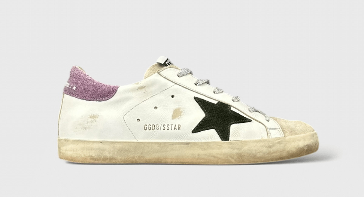 9747 Golden Goose Superstar blanc/vert/violet 40