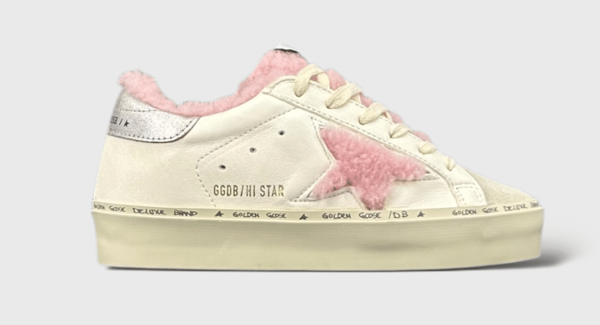 10029 Golden Goose Hi Star Blanc/Rose/Moumoute 35