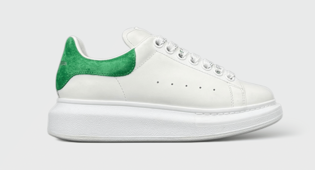 10195 Alexander Mcqueen Oversize Blanc/Vert 35