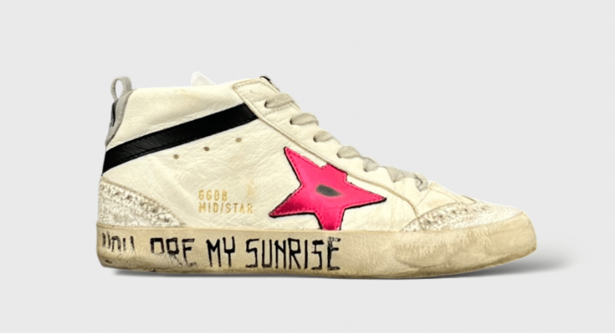 9761 Golden Goose Mid Blanc/Noir/Rose 36