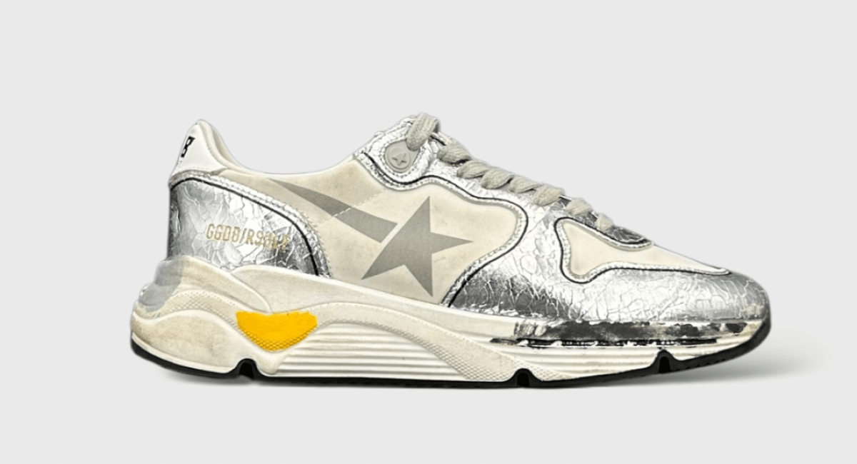 10336 Golden Goose Running Argenté/Blanc/Jaune 37