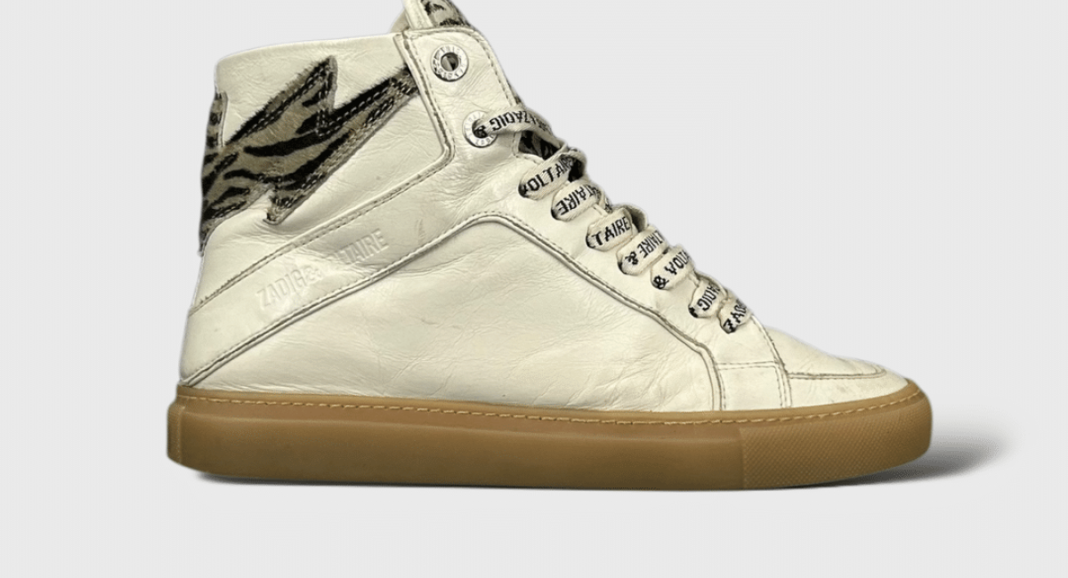 9040 Zadig & Voltaire High Flash Blanc/Zèbre 37