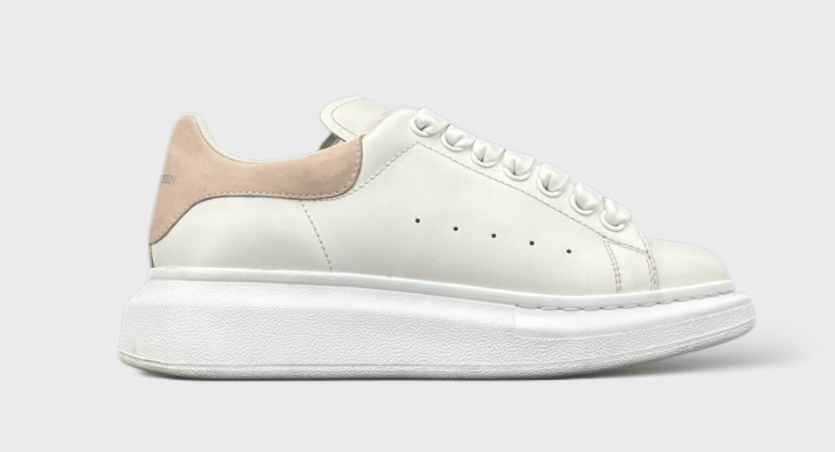 10098 Alexander Mcqueen Oversize Blanc/Rose pâle 37,5