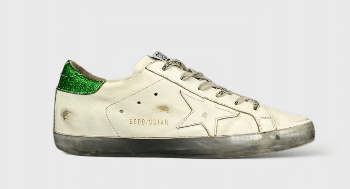 0000000644 Golden Goose Super Star Blanc/Vert 39
