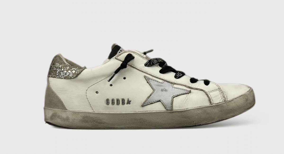 0000000540 Golden Goose Super Star Blanc/Argenté 39