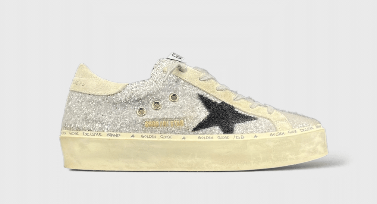 0000000318 Golden Goose hi star Argenté/Paillette/Beige 39