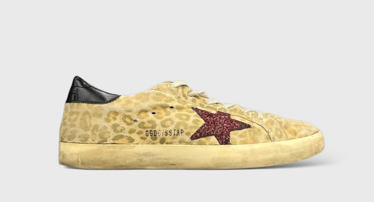 9563 Golden goose Superstar Leopard/rouge/noir 38