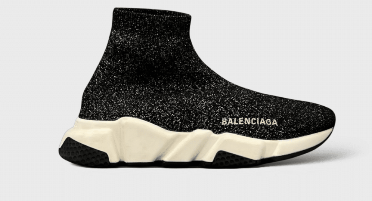 0000000197 Balenciaga speed trainer Noir/Paillette 36