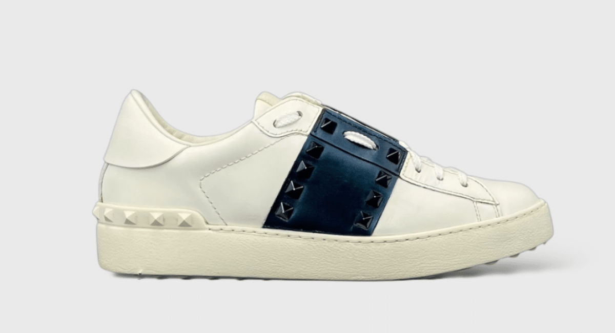 0000000128 Valentino Rockstud Blanc/Bleu 38