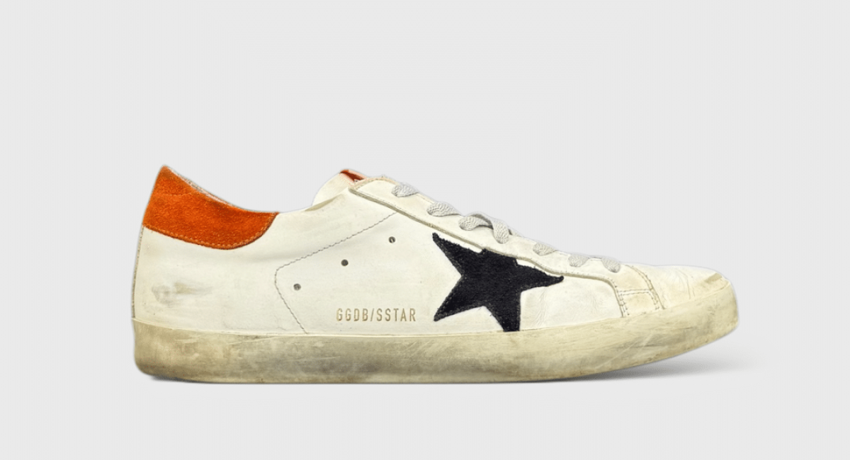 9511 Golden Goose Superstar Blanc/Orange/Noir 43