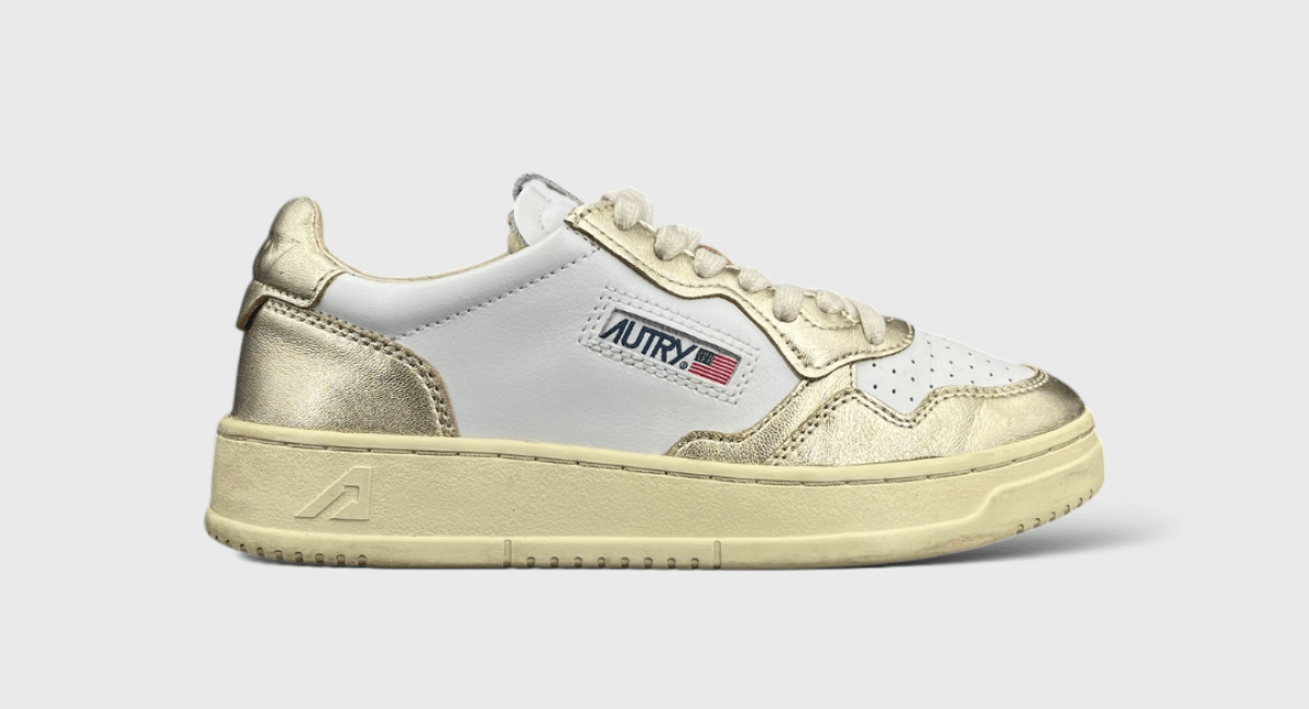 Autry Basket blanche/Or 38