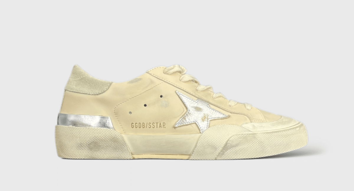 9523 Golden Goose Superstar Beige/Argenté 39