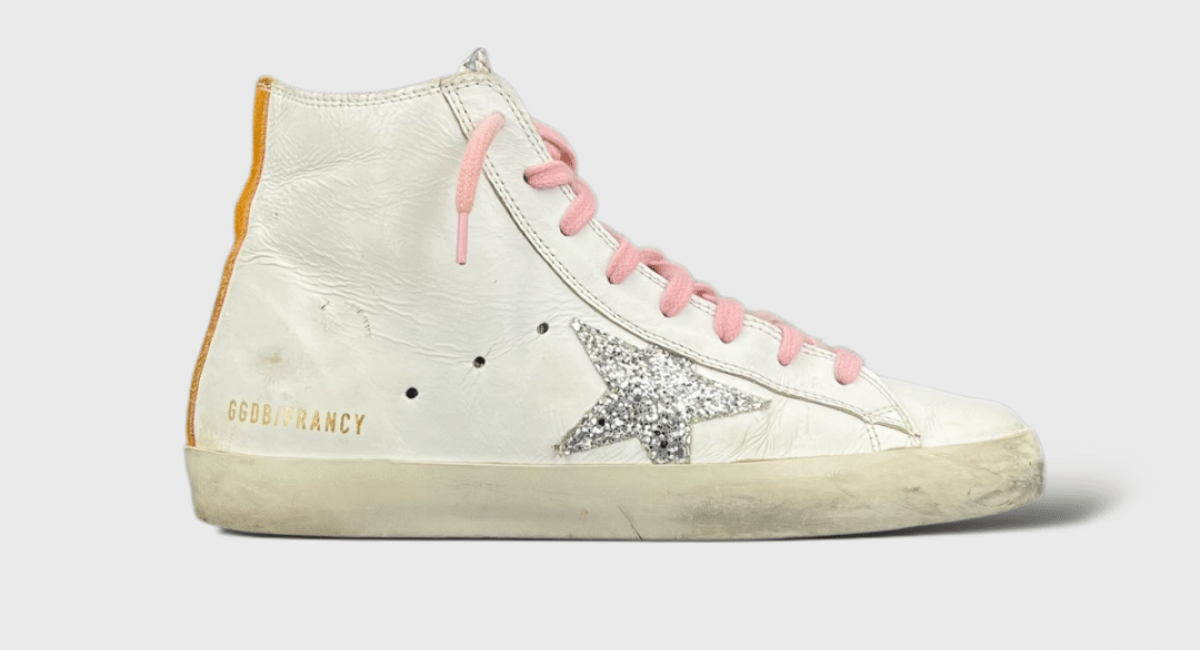 9867 Golden goose francy Blanc/Rose/python 37