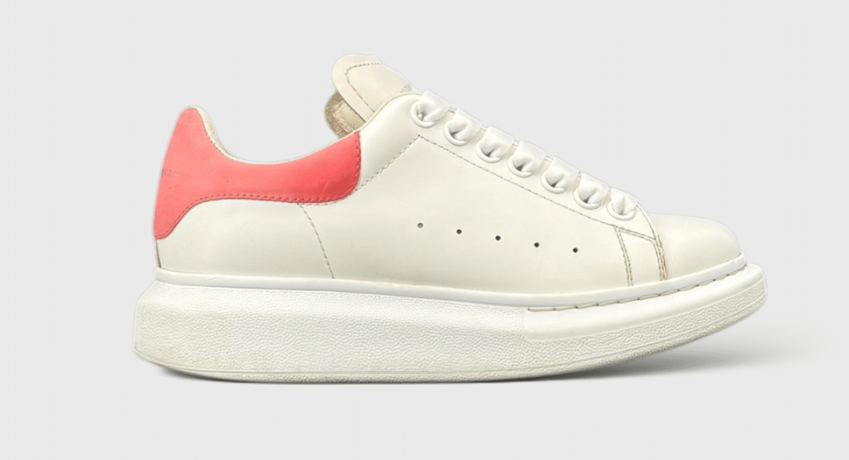 0000000579 Alexander Mcqueen Oversize Blanc/Rose 36,5