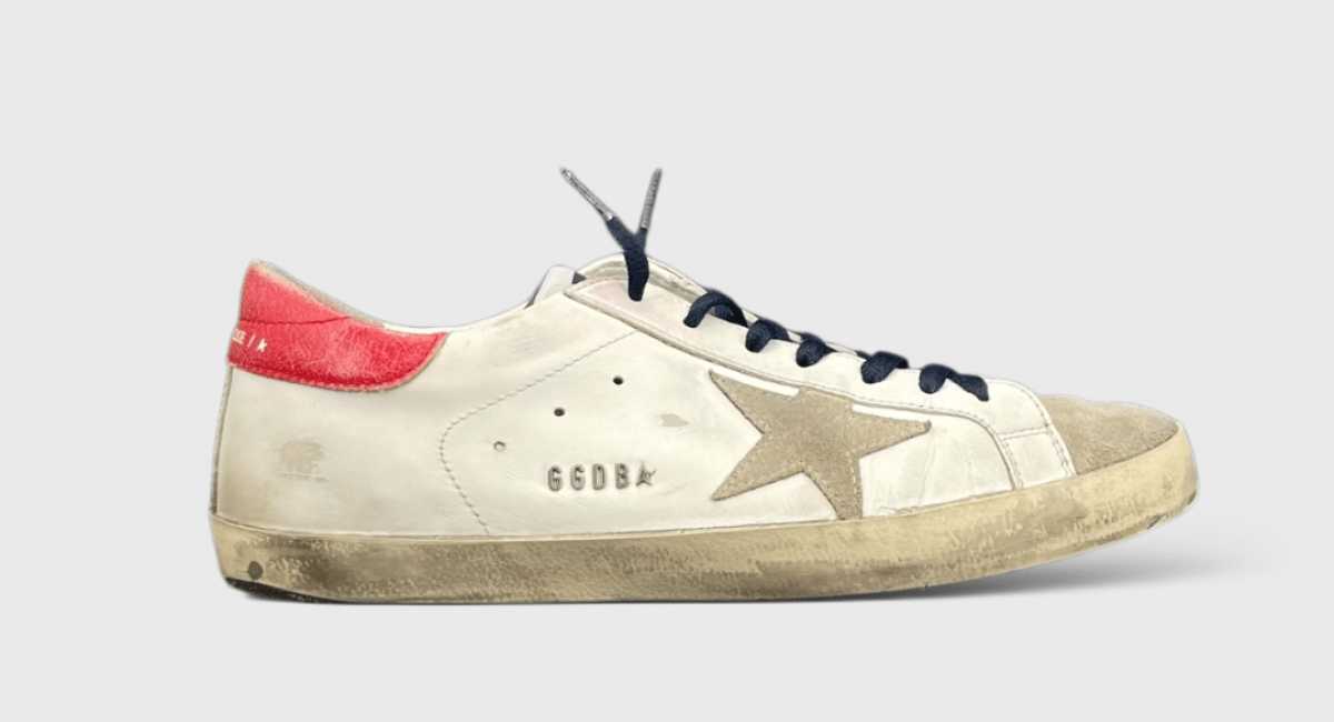 0000001025 Golden Goose Super Star Blanc/Rouge 43