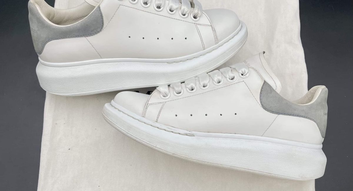 Alexander Mcqueen Oversize Blanche Grise 37